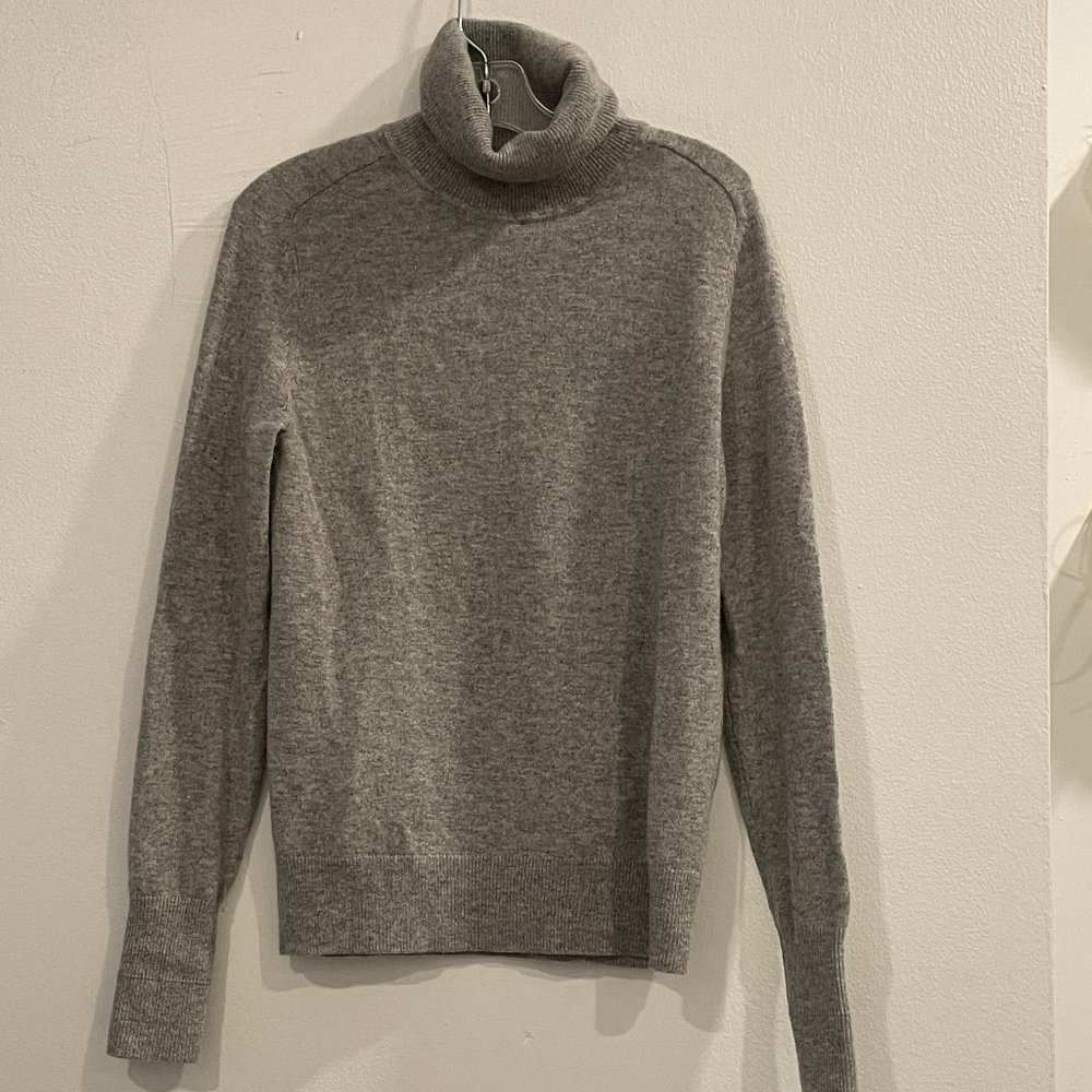 Everlane cashmere gray turtleneck sweater xxs
